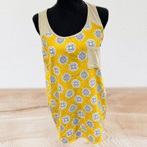 Yellow & Cream Patterned Tank – Cheerful & Breezy ☀️